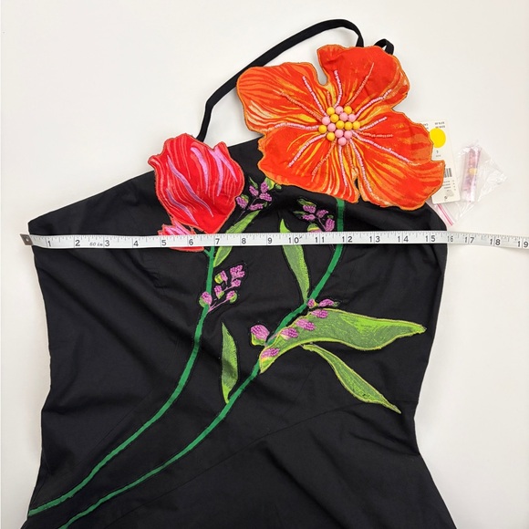 NWT Anthropologie × Yukiko Noritake Asymmetrical Floral Midi Dress - Picture 10 of 12